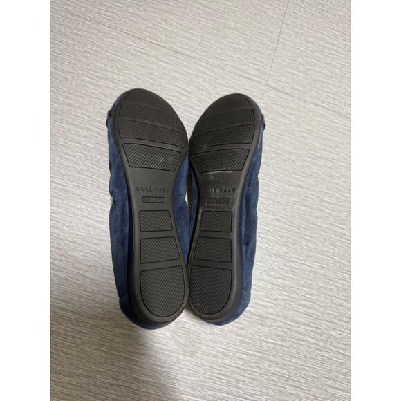 Cole Haan Women's Tova Bow Ballet Style W26822 Navy Suede Like New Size 10.5 - Picture 4 of 7